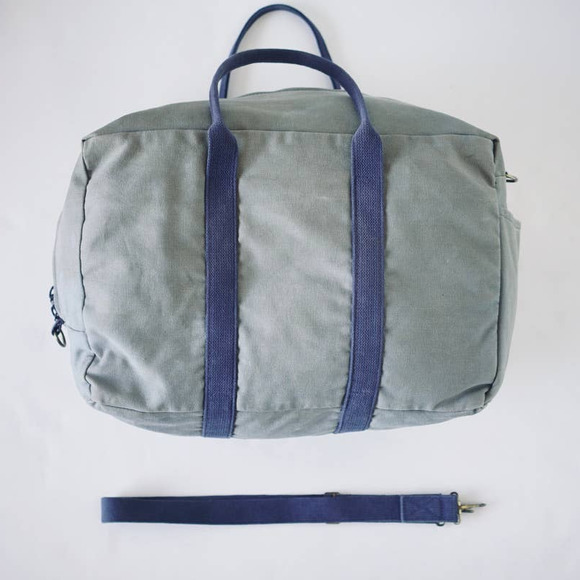 Vintage Cotton Canvas Pullman Luggage Bag - Picture 3 of 9